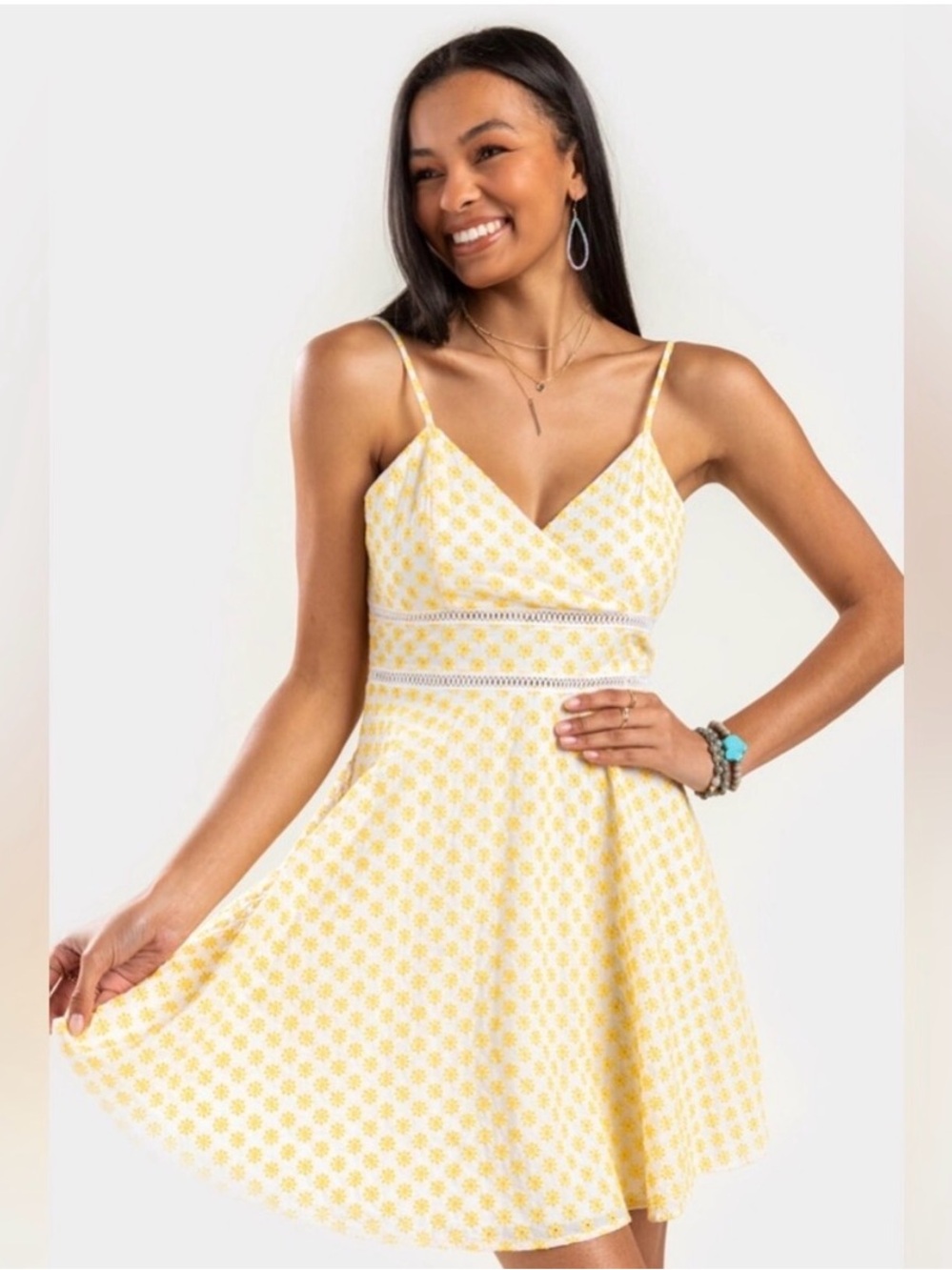 Isabella Eyelet Skater Dress